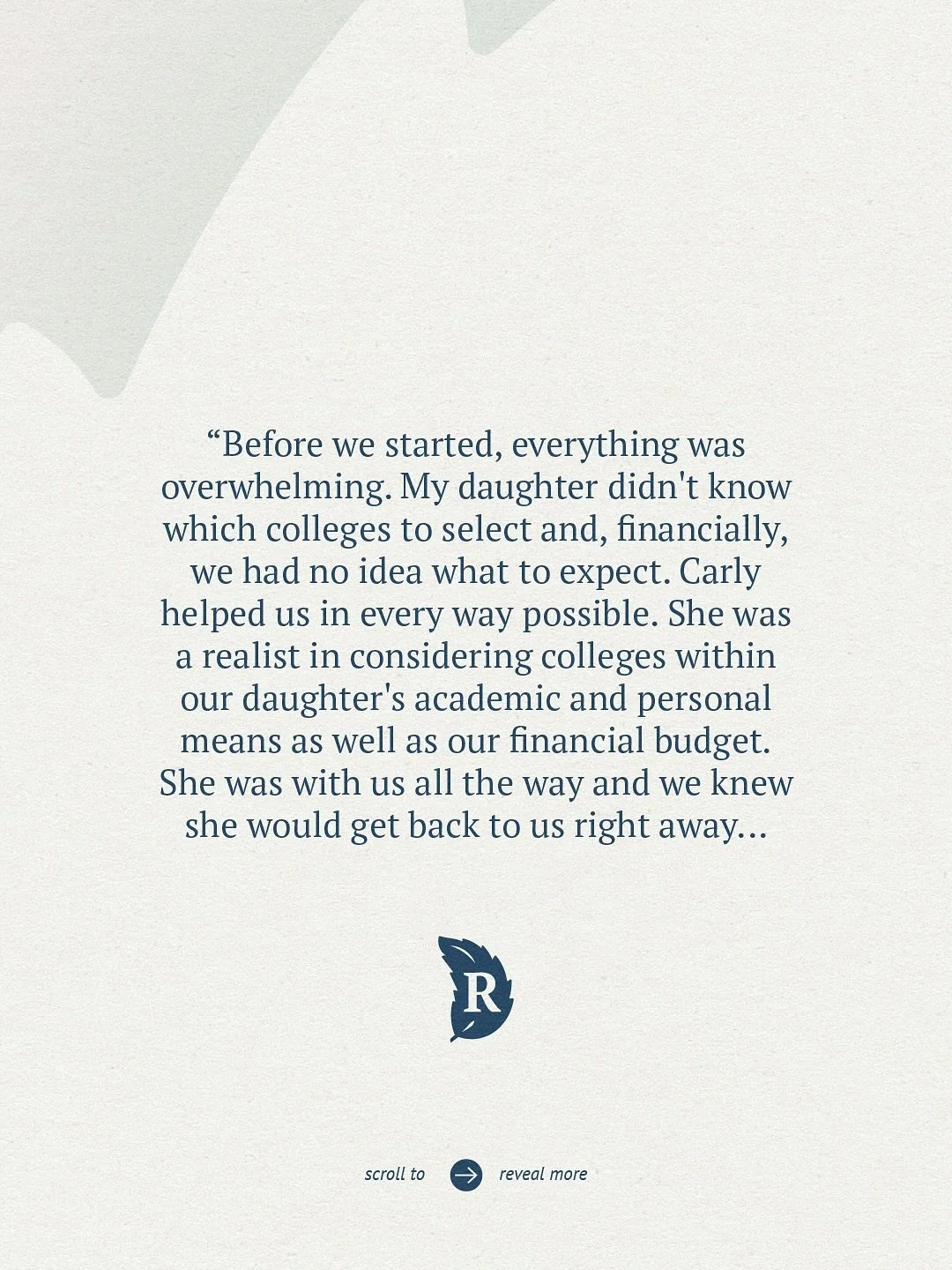 I&rsquo;ve been working with parents of college-bound high school students for many years, and I think my favorite part is helping them feel better about the littlest details.

Like supporting them with the language they should use when asking financ