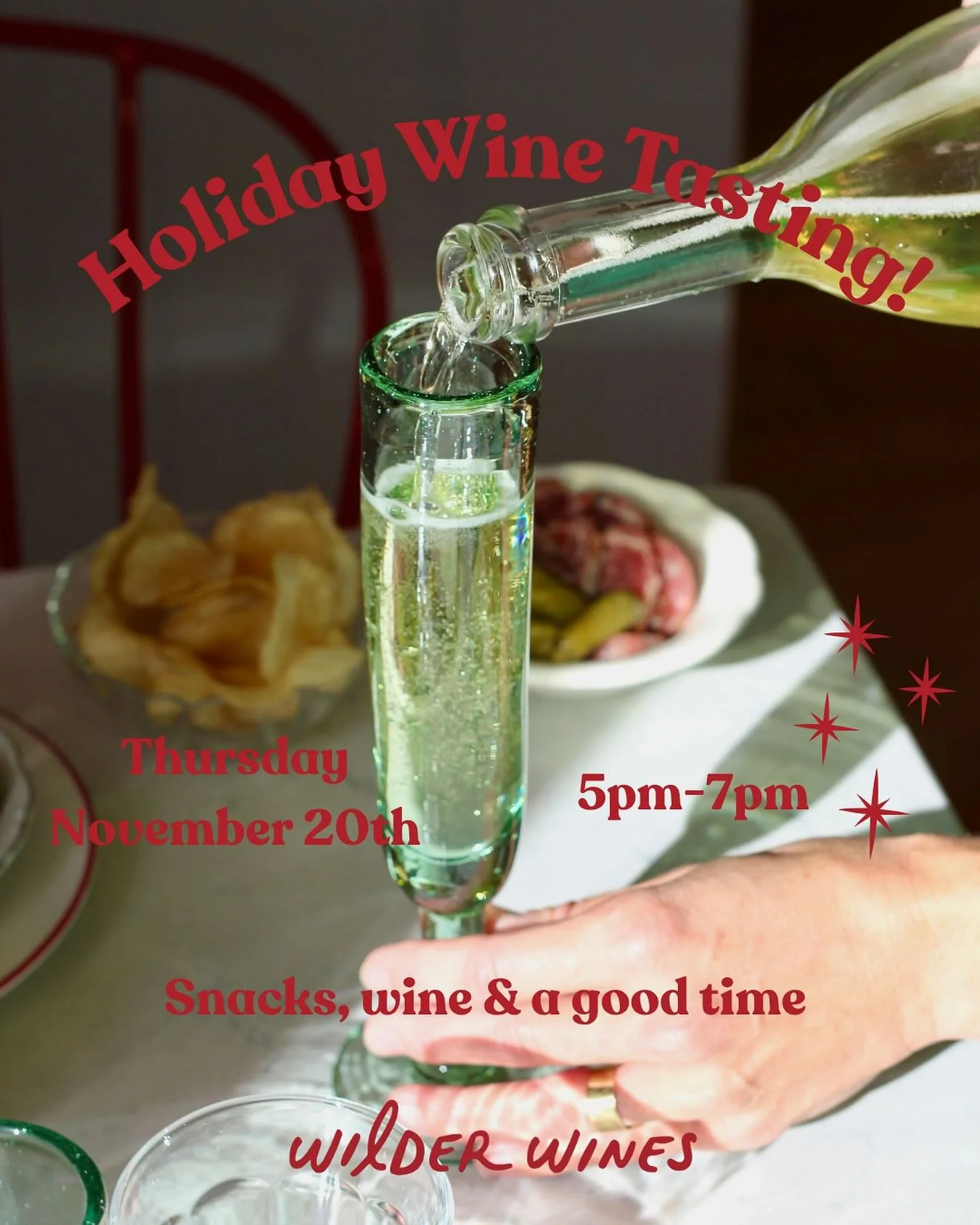 🤍🍷Tis the season to gather, toast &amp; give back! 
 Join us for our Annual Holiday Tasting Party! 🎉 a night of good wine, good snacks, and good company! 
✨And this year, we&rsquo;re pouring with purpose❕🍾 10% of all bottle sales from this tastin