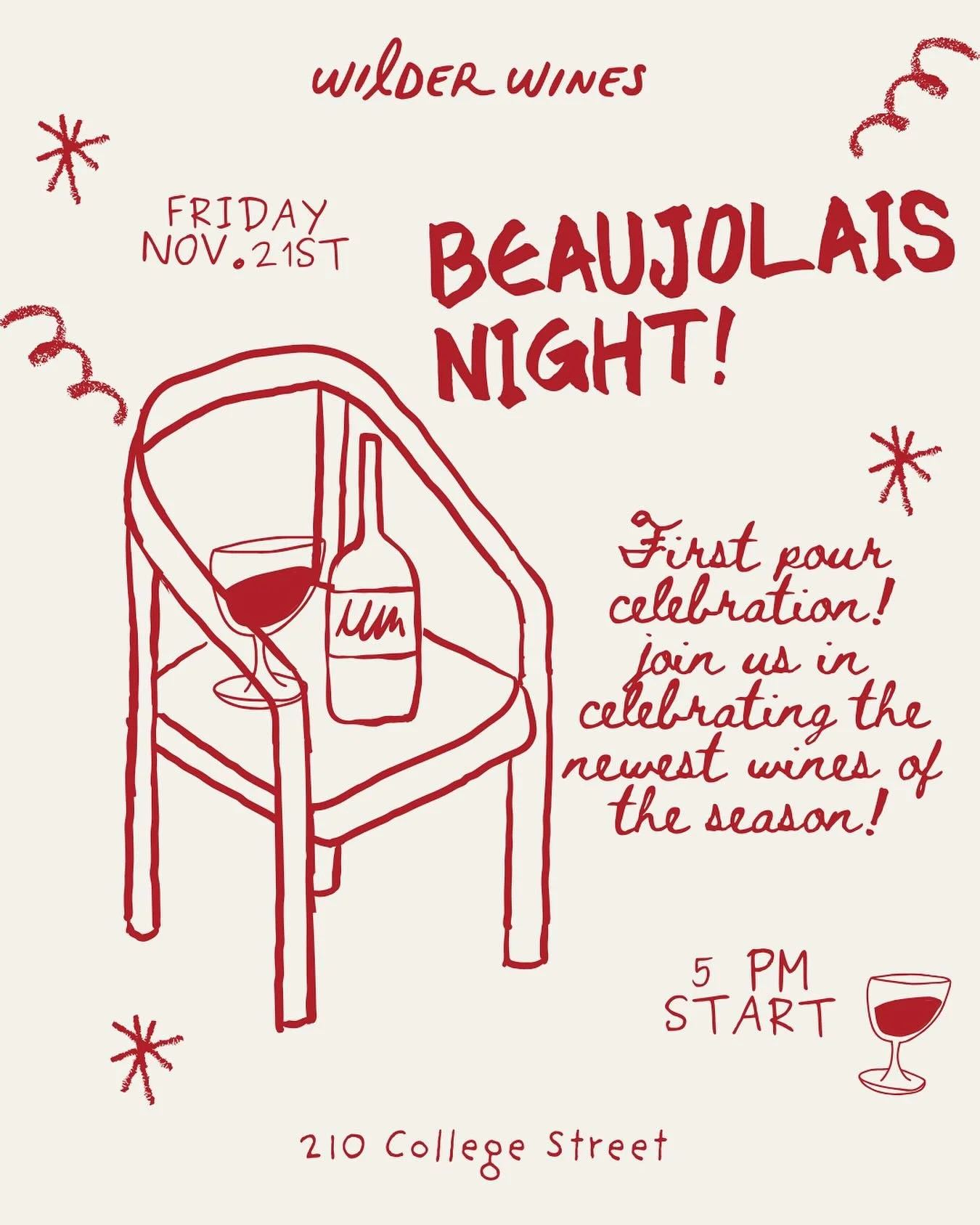 🍷Beaujolais Nouveau Night! ✨First Pour Celebration

2025 Beaujolais Nouveau is here! Released on Thursday, Nov 20, this light, fruit forward, easy drinking red is made from 100% Gamay grapes! The first wine of the harvest 🍇

Join us for our first e
