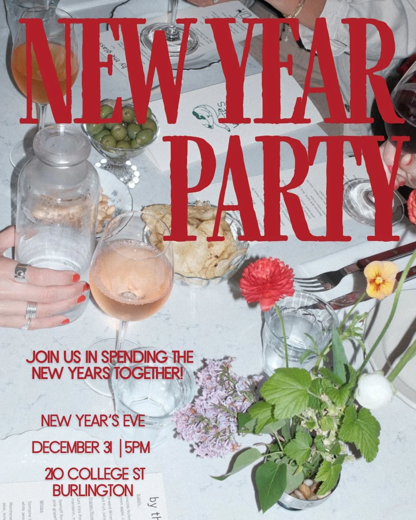 Come spend New Year&rsquo;s Eve with us and ring in the new year in true decadent style. ✨

🪩 There will be an abundance of Champagne and good vibes all night long, with a complimentary Champagne toast at midnight to celebrate together.

Dress to im