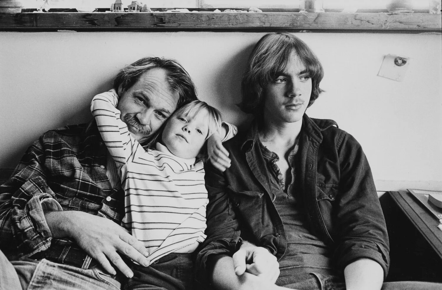 Larry with his son and daughter