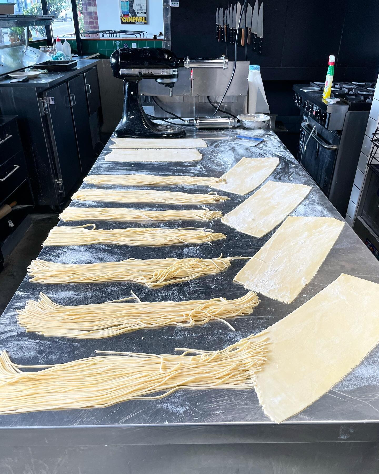 Lots of pizza, still quite a bit of pasta 🍕🤝🍝 all house made, all the time #panandvine #adelaidepizza #pasta #kenttown