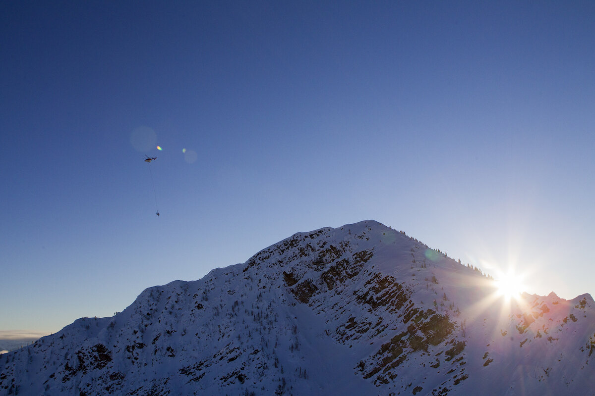  Avalanche control at Kicking Horse Mountain Resort. Photo by Abbydell Photography. 