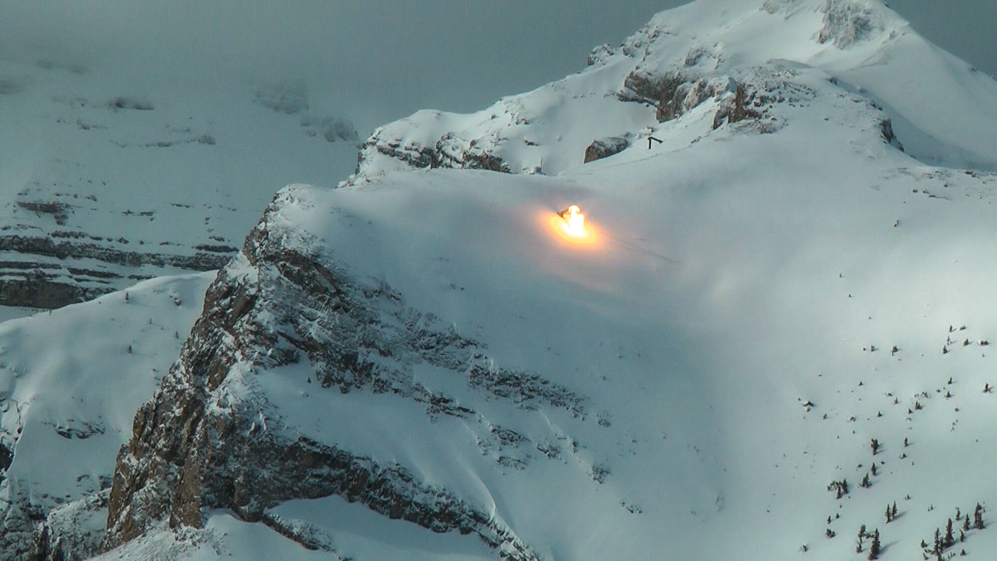  Gazex Explosion. Photo courtesy Parks Canada/ Brian Webster. 