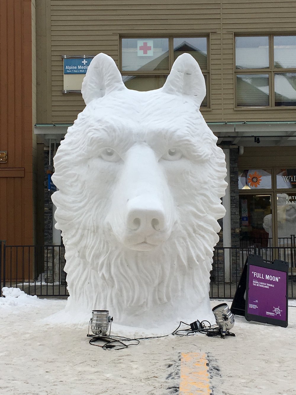  One of the many SnowDays sculptures found downtown Banff. Photo Meghan J. Ward collection. 