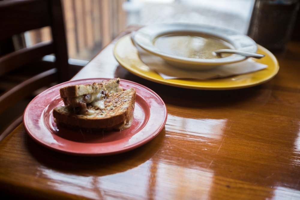  Grilled Cheese and Soup at Buffalo Mountain Cafe. Photo by Paul Zizka Photography. 