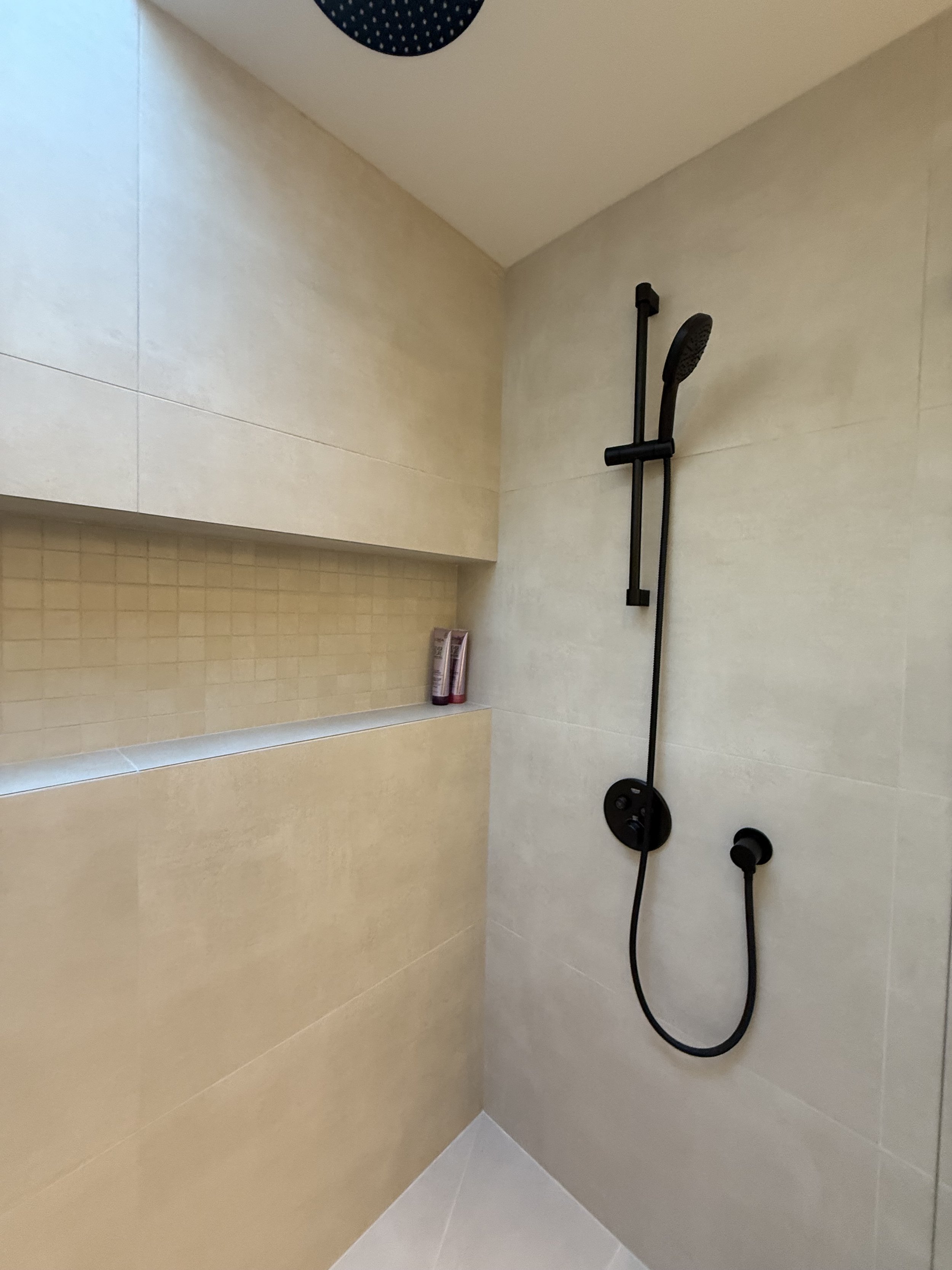Tiled shower