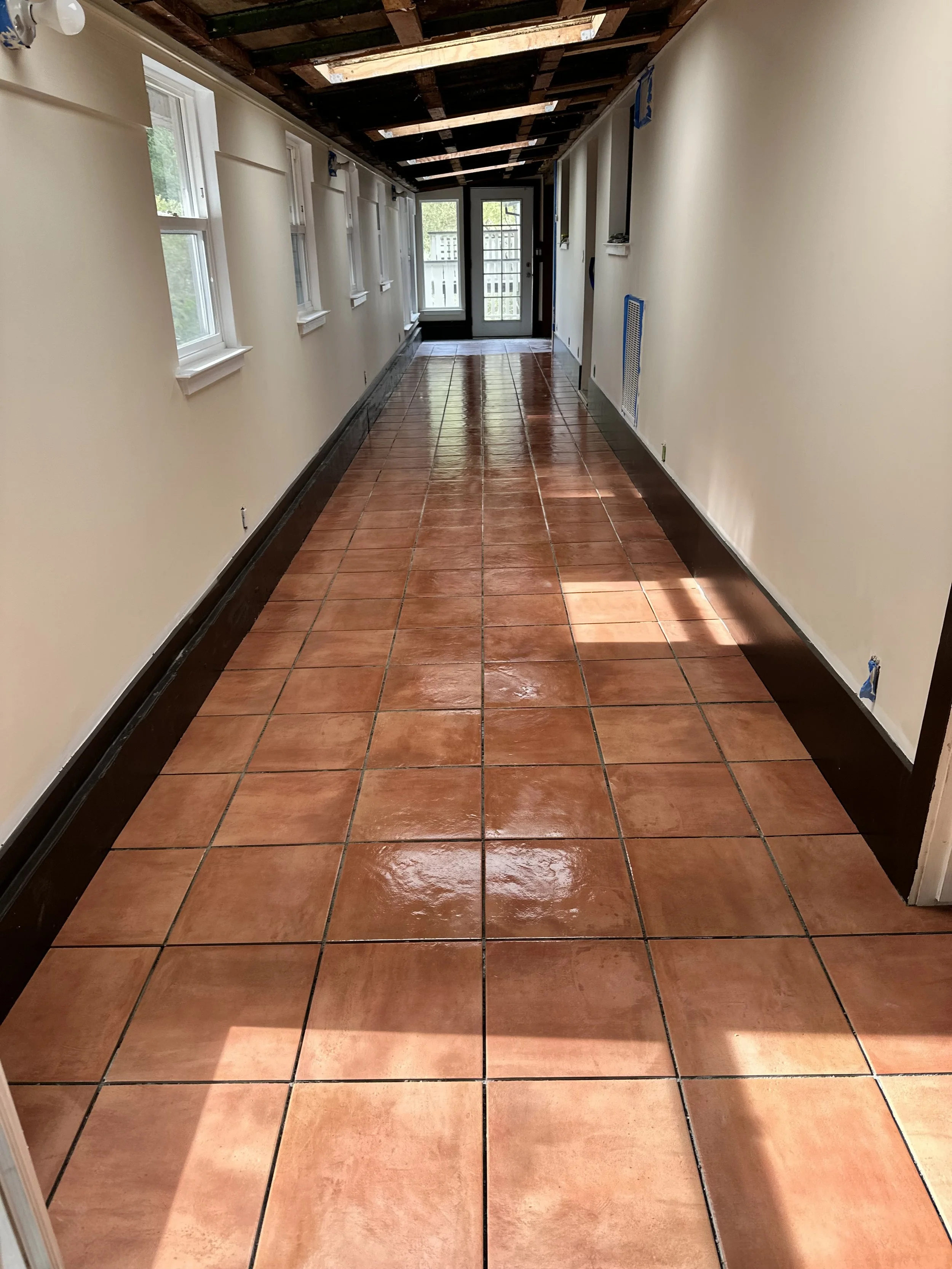 Tiled floor