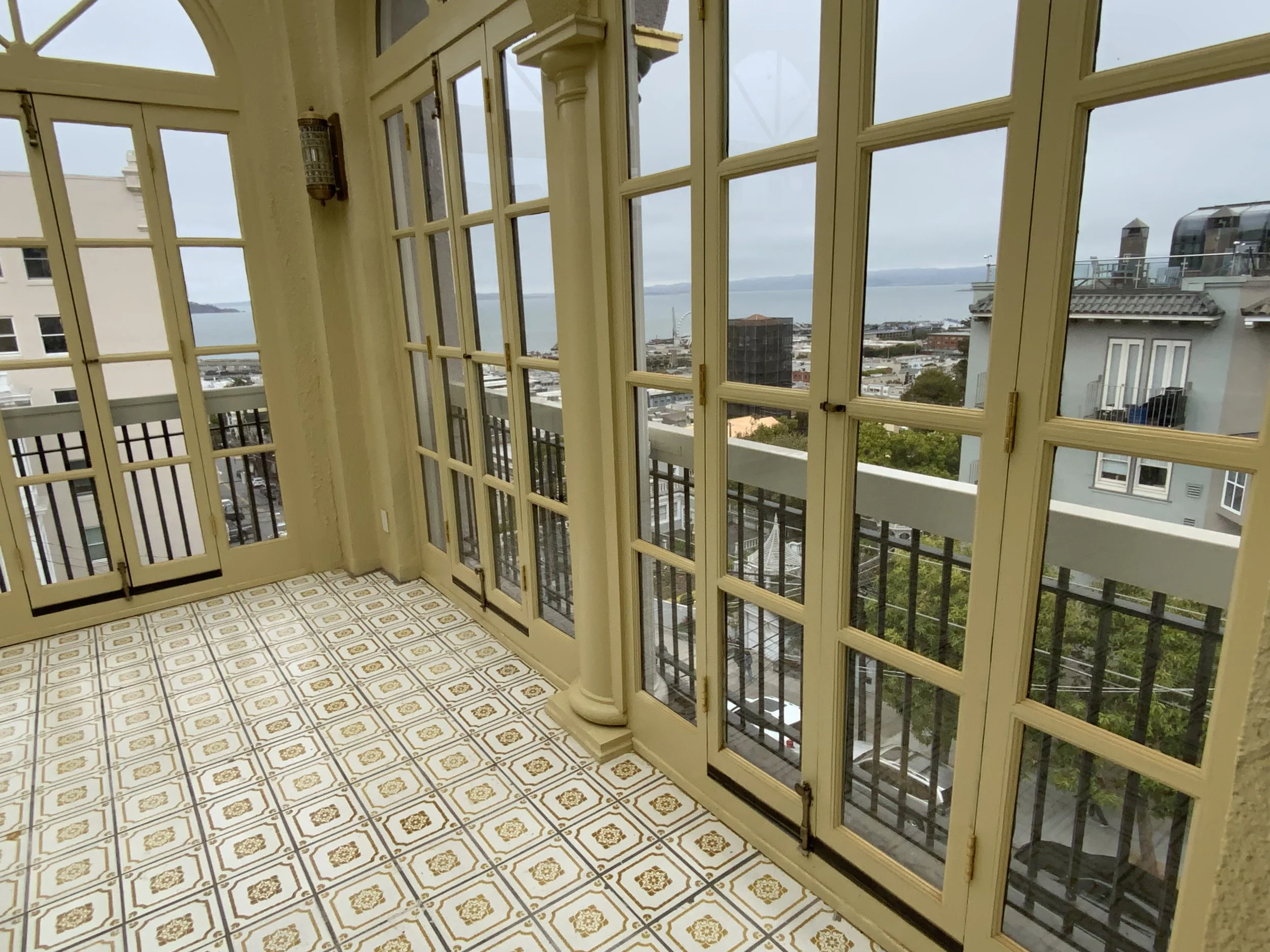 Tiled floor in this San Francisco home