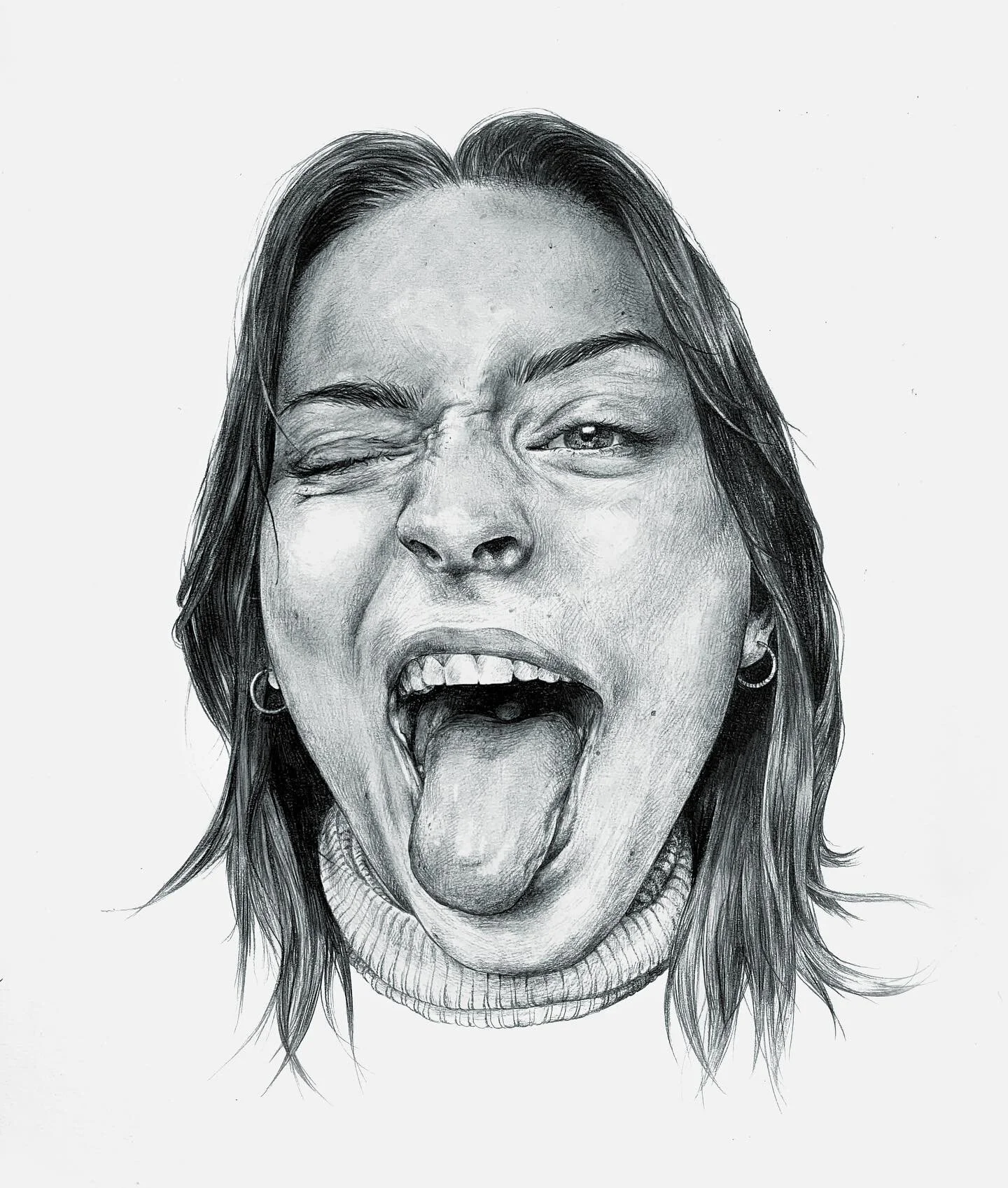 It&rsquo;s me! 
 
 
 
#art #drawing #portrait #selfportrait #print #lead #pencil