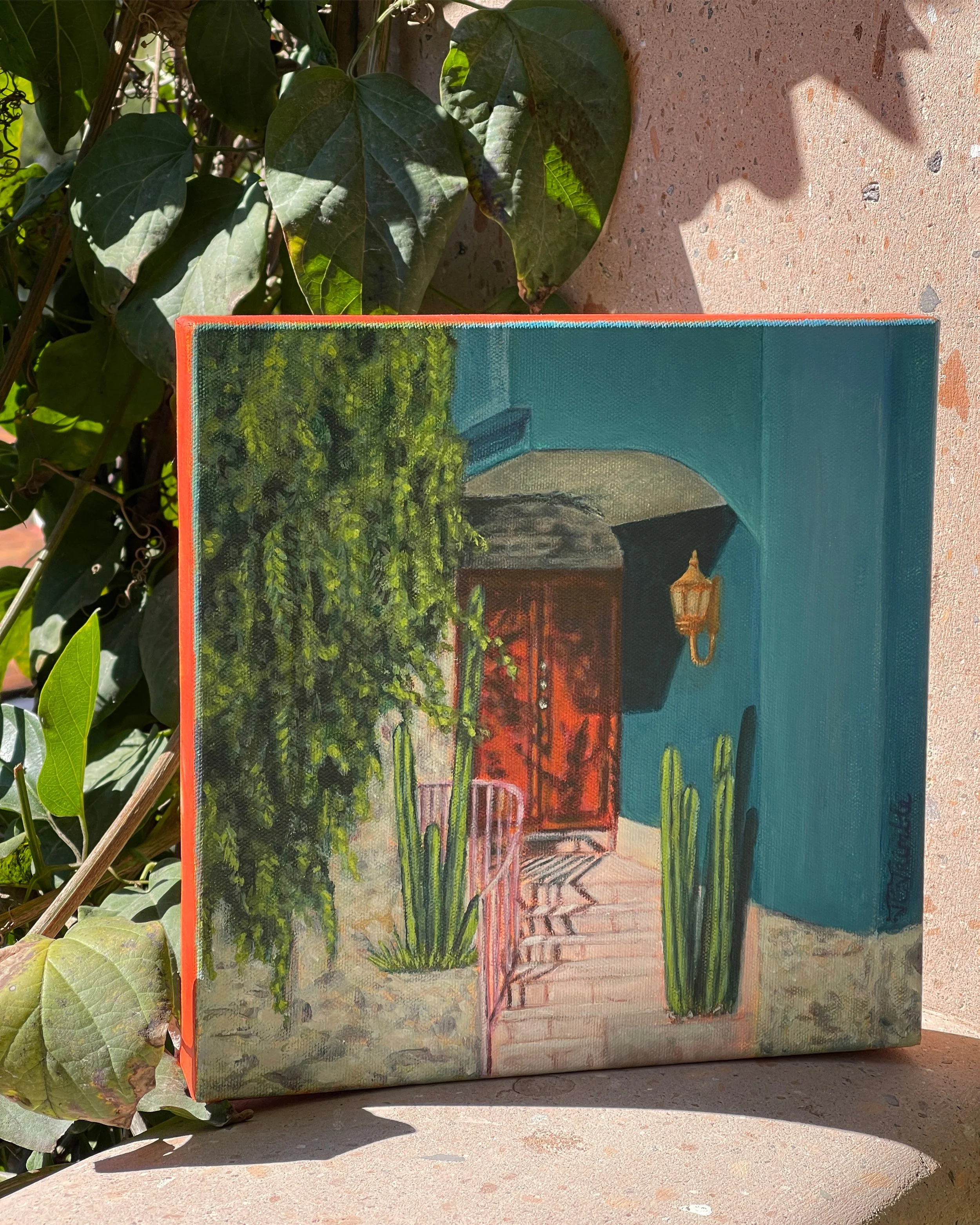 "San Miguel Casa 2", 10"x10", Oil on canvas