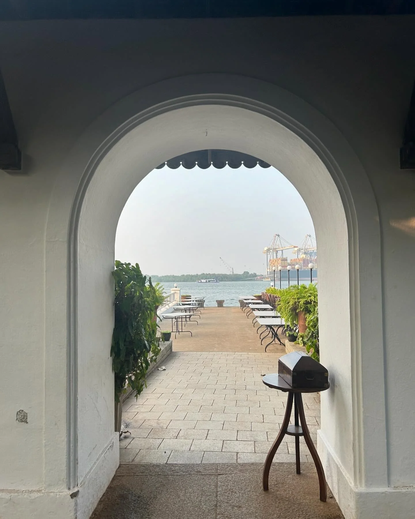Day 1 - staying at the Fort Hotel, Kochi - right on the harbour - local sight seeing , enjoyed thali for lunch.