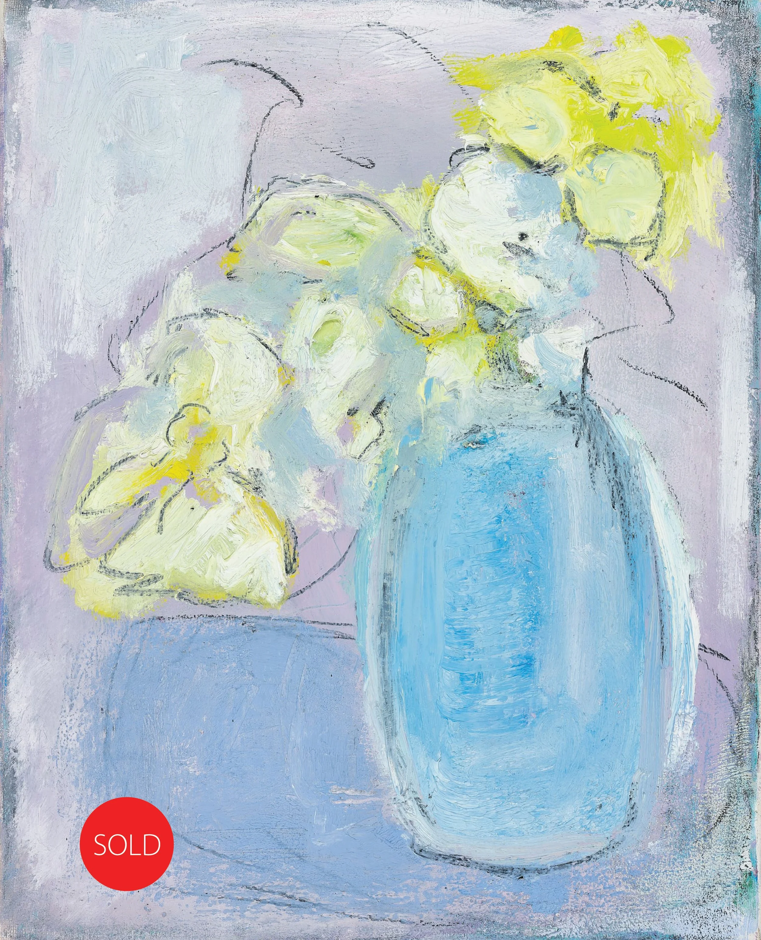 'Moon Flowers' Oil on canvas by Sarah Money