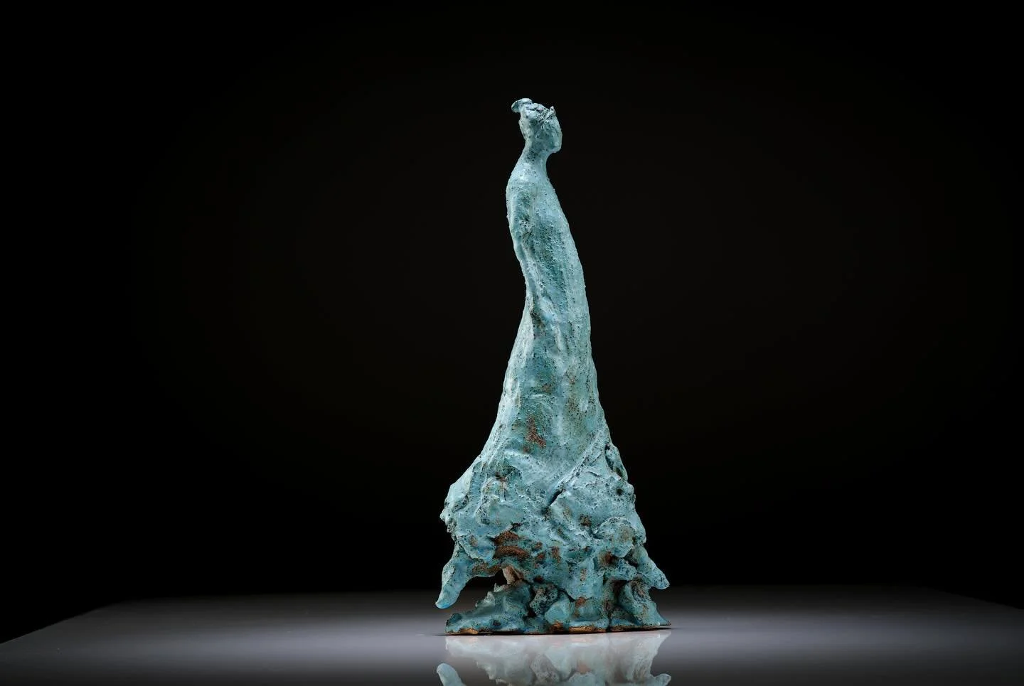 Walking ceramic figure sold @hannahpescharsculpt beautiful gardens and sculptures..