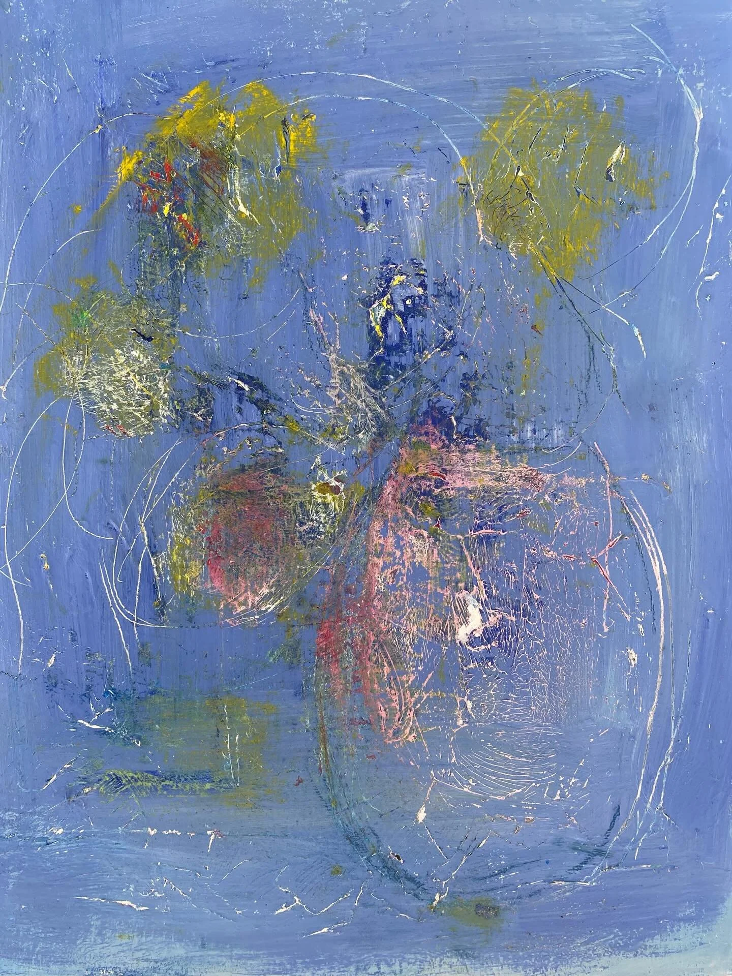 Last in the series of abstract flower paintings all different, but all with a familiar feel to them ..Exhibition 27th June- 5th July @starbrewerygallerylewes