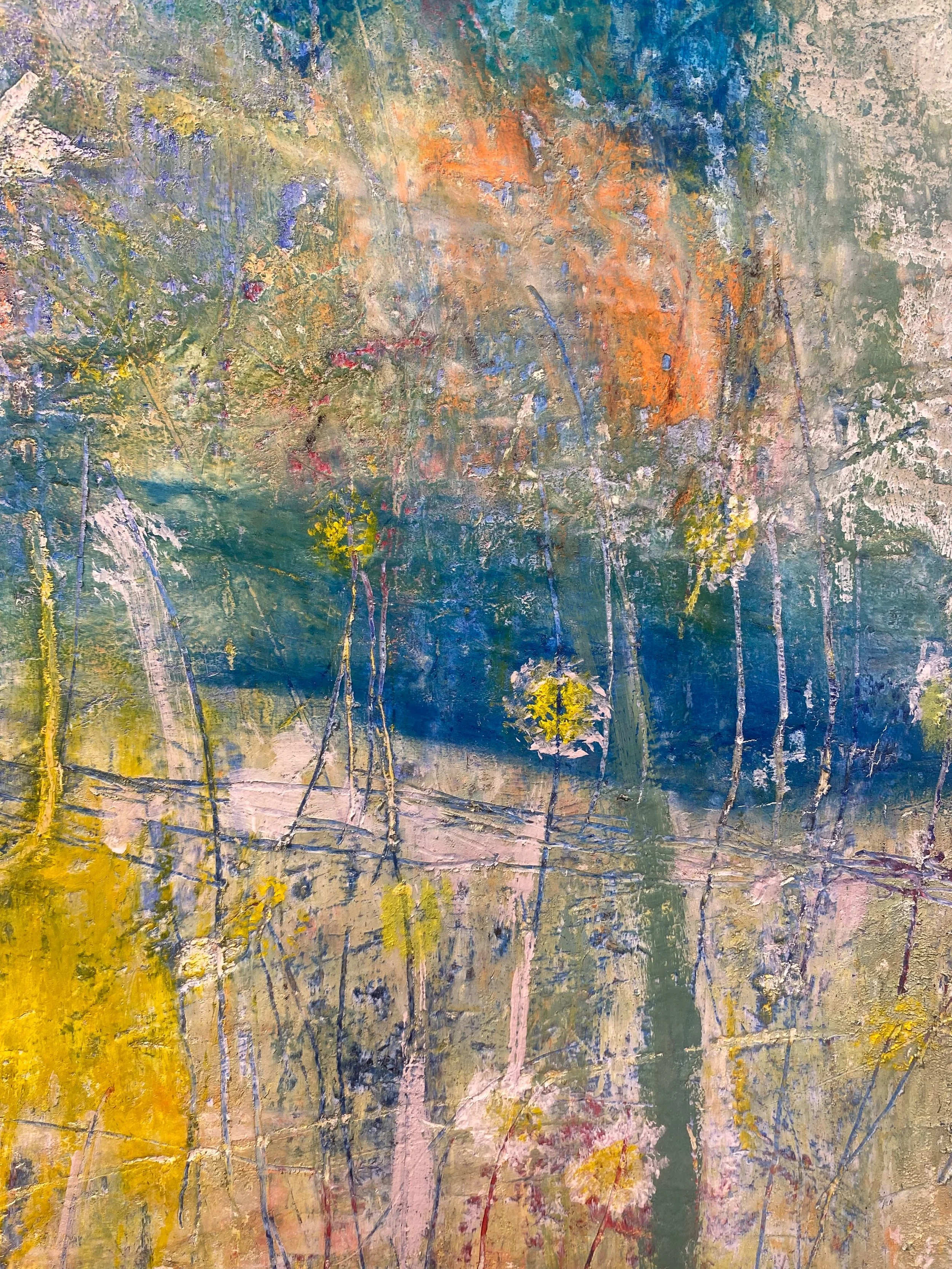 A little part of my meadow painting, it&rsquo;s been a brilliant exhibition, still a few days to go ..
@starbrewerygallerylewes
