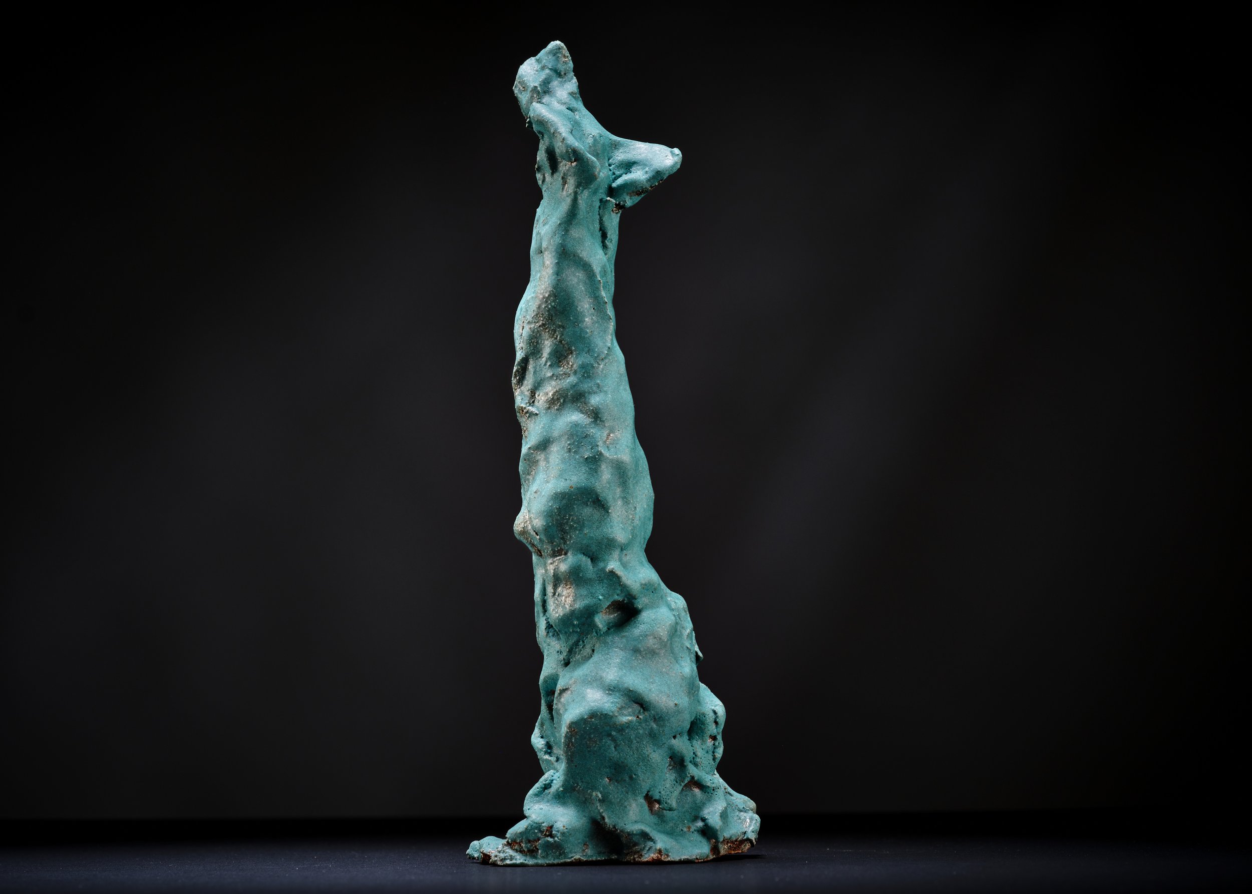 'Angel' - figurative sculpture by Sarah Money, glazed and stone-fired