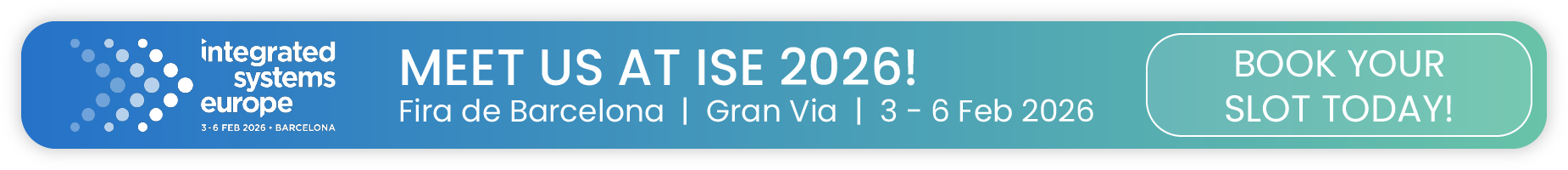 Meet Simpleway's Airport CX team and nnounce team at Integrated Systems Europe 2026 from 3–6 Feb in Barcelona, Spain.