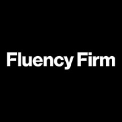 Black background with white text reading 'Fluency Firm'.