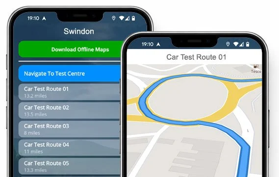 swindon driving test routes app download