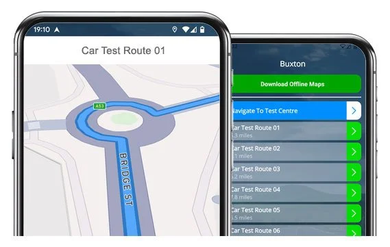 buxton driving test routes
