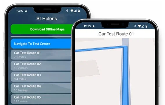 the st helens driving test routes app