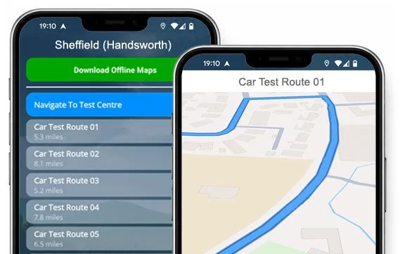 the sheffield (handsworth) driving test routes app