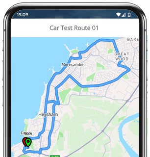 heysham test route map