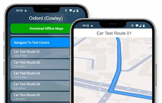 current oxford cowley driving test routes