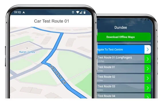 dundee driving test routes