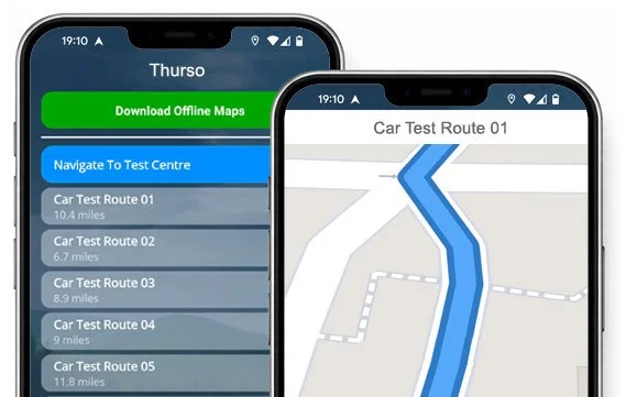 the thurso driving test routes app