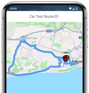 folkestone test route map
