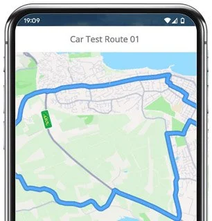 Map B9121 Banff Driving Test Routes - Practise REAL Routes