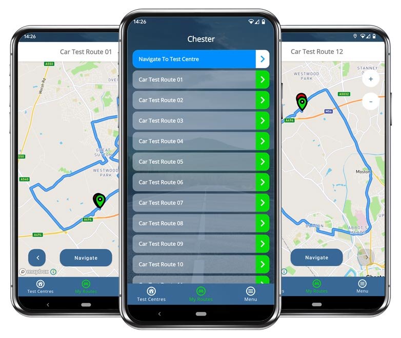 download chester driving test routes app