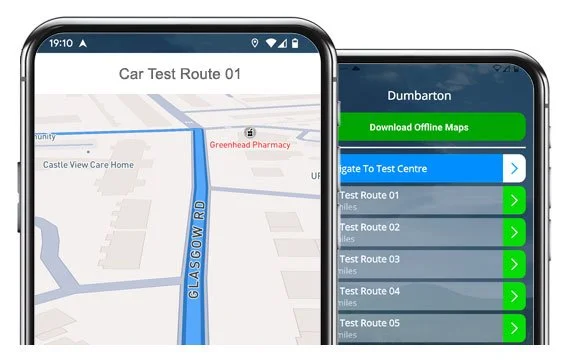 dumbarton driving test routes