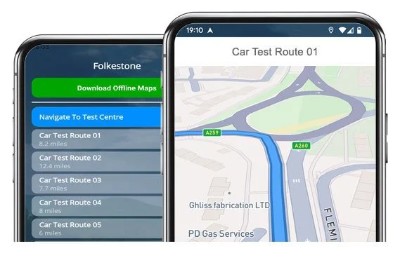folkestone driving test routes