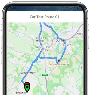 durham test route map