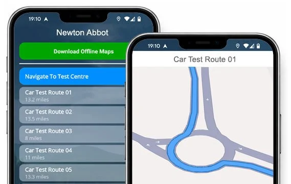 all newton abbot driving test routes