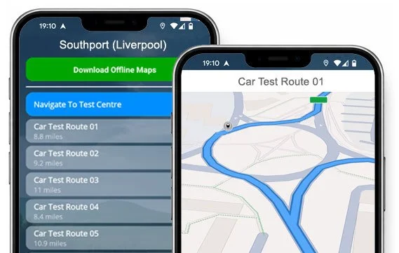 the southport driving test routes app