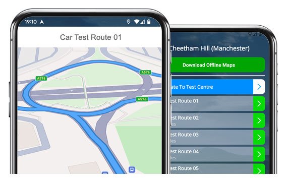 cheetham hill driving test routes
