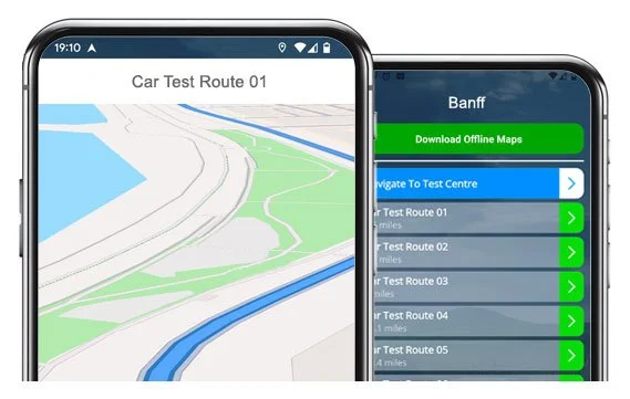 banff driving test routes