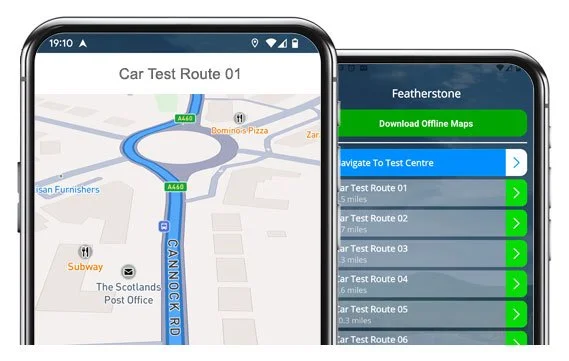 featherstone driving test routes