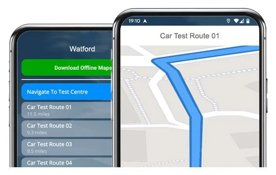 watford driving test routes app