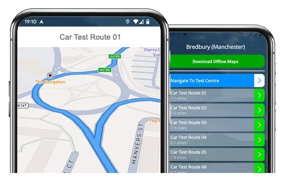 bredbury manchester driving test routes