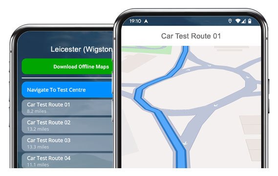 leicester wigston driving test routes