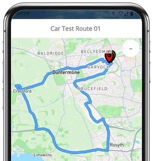 dunfermline test route map