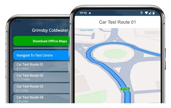 grimsby driving test routes