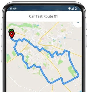 kirkcaldy test route map
