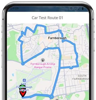 farnborough test route map