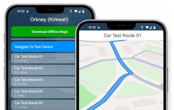 orkney kirkwall driving test routes